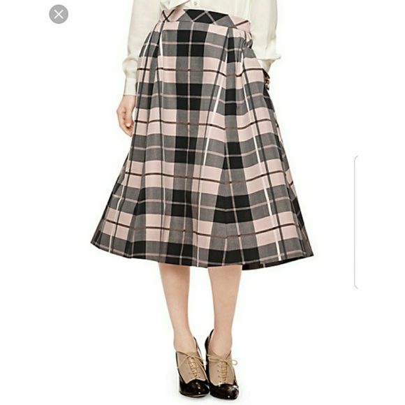 kate spade Dresses & Skirts - Kate Spade Woodland Plaid Midi Skirt